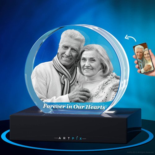 3D Sunset Memorial Keepsake in Portrait