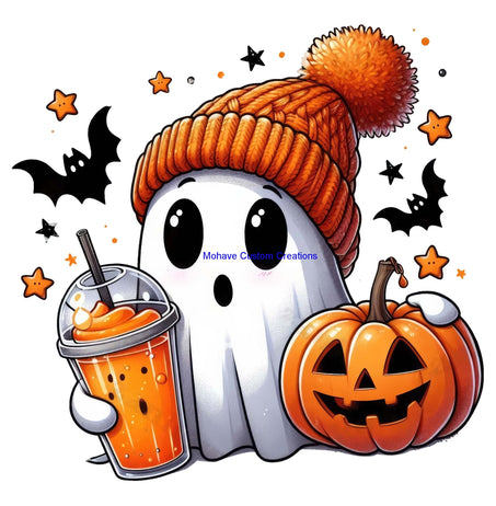 Beanie Ghost Latte Tumbler-Mohave Custom Creations
