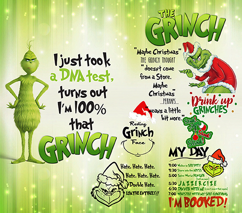 The Grinch Collage Tumbler