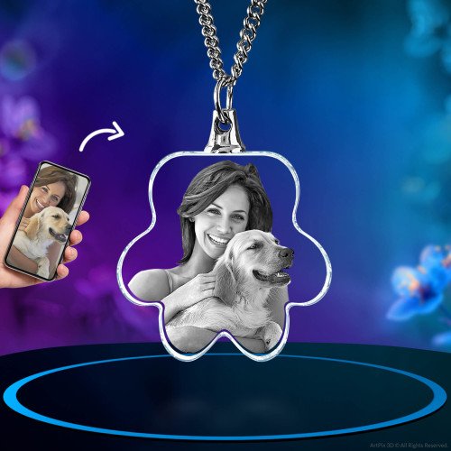 Necklace Pet Paw 2D