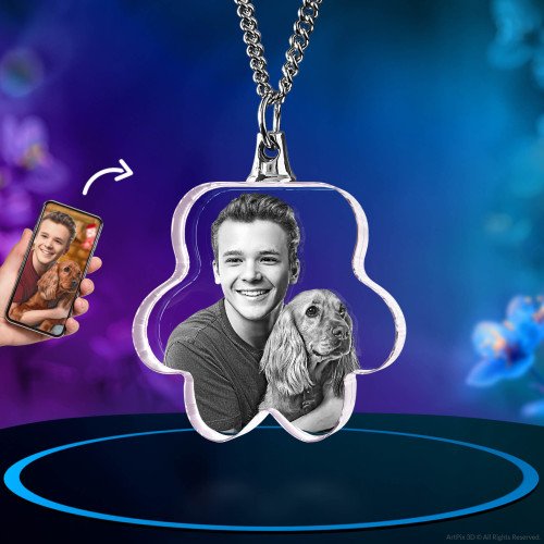 Necklace Pet Paw 3D