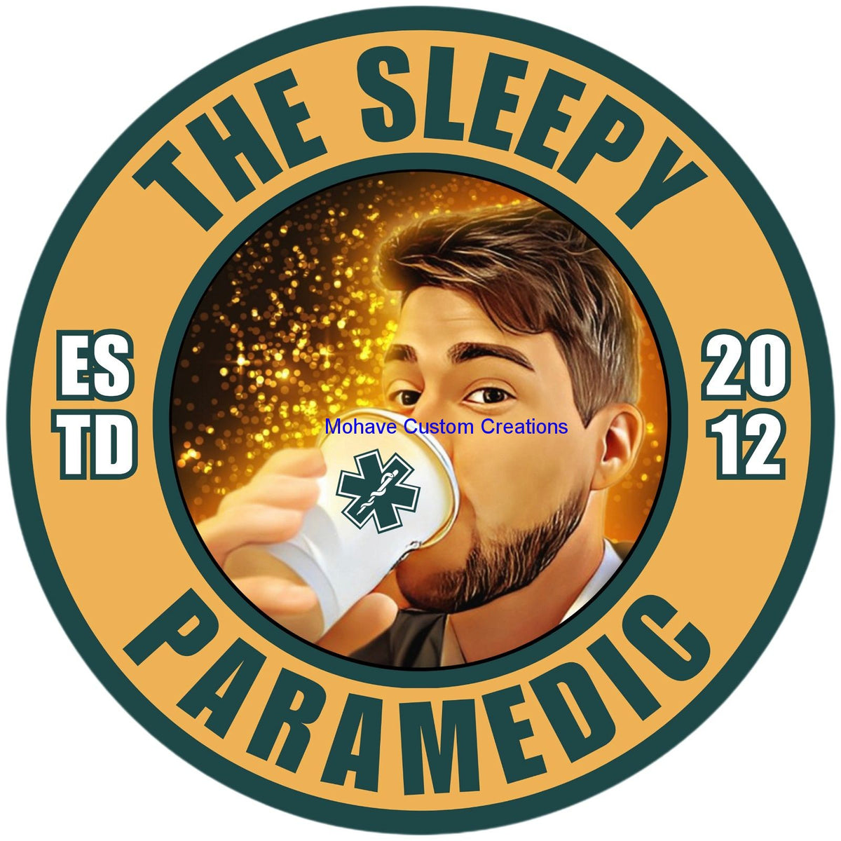 Sleepy Paramedic Badge Coffee Mug-Mohavecustomcreations