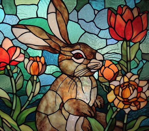 Stained Glass Bunny Tumbler